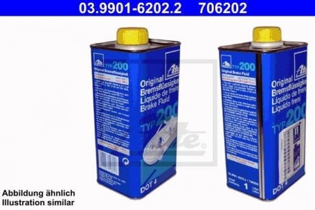 Жидкость тормозная DOT 4 BRAKE FLUID TYP 200 ATE 03.9901-6202.2 (фото 1)