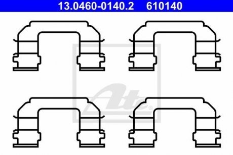 К/т монтажный колодок Lanos ATE 13.0460-0140.2