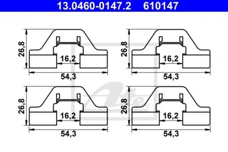 ZESTAW MONT.KLOCKOW HAM.CITROEN PEUGEOT ATE 13.0460-0147.2