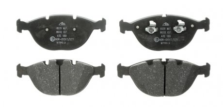 Комплект тормозных колодок, дисковый тормоз ATE 13047072102