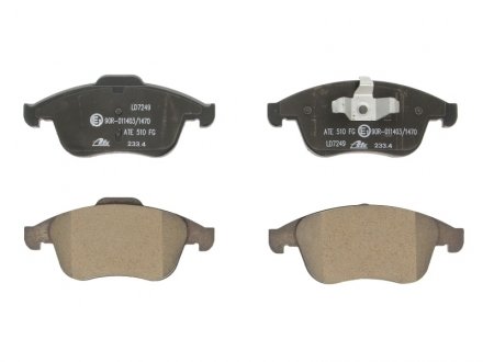 Комплект тормозных колодок, дисковый тормоз ATE 13.0470-7249.2 (фото 1)