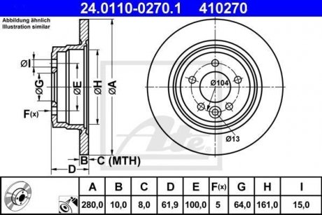 Тормозной диск ATE 24.0110-0270.1 (фото 1)