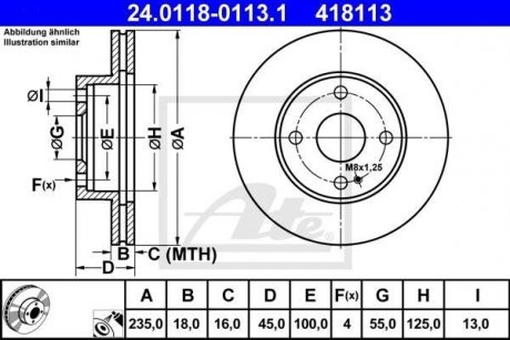 Тормозной диск ATE 24.0118-0113.1