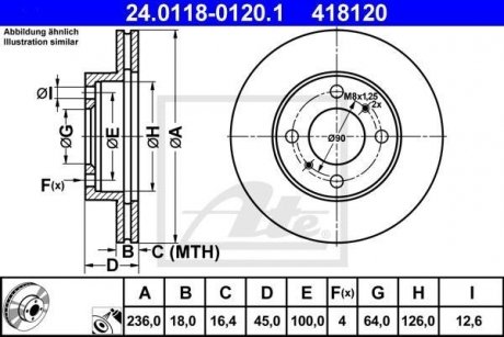 Тормозной диск ATE 24.0118-0120.1 (фото 1)