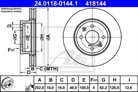 Гальмівний диск ATE 24.0118-0144.1