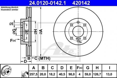 Тормозной диск ATE 24.0120-0142.1 (фото 1)