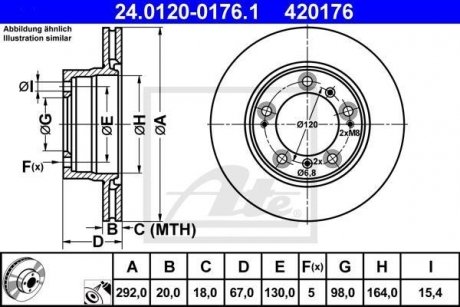 Тормозной диск ATE 24.0120-0176.1 (фото 1)