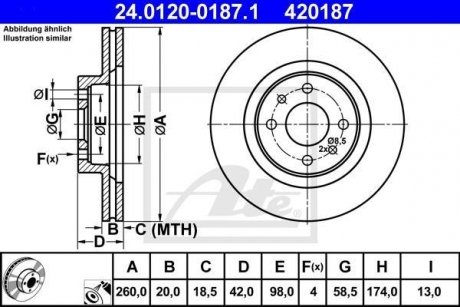 Тормозной диск ATE 24012001871