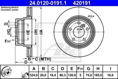 Гальмівний диск ATE 24.0120-0191.1