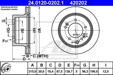 Гальмівний диск ATE 24.0120-0202.1