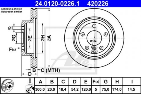Тормозной диск ATE 24.0120-0226.1 (фото 1)