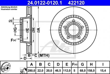 Тормозной диск ATE 24012201201