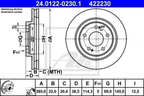 Гальмівний диск ATE 24.0122-0230.1