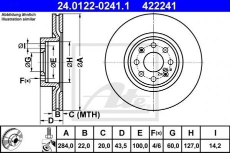 Гальмівний диск ATE 24.0122-0241.1 (фото 1)