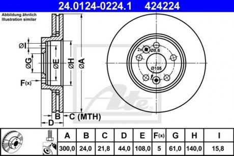 Тормозной диск ATE 24.0124-0224.1 (фото 1)