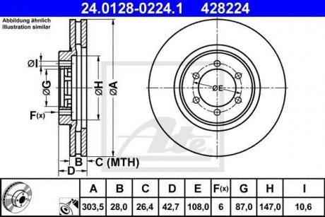 Гальмівний диск ATE 24012802241