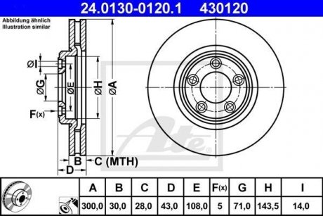 Тормозной диск ATE 24.0130-0120.1 (фото 1)