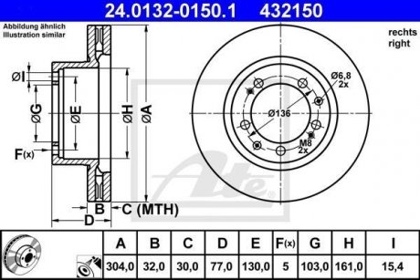 Гальмівний диск ATE 24013201501