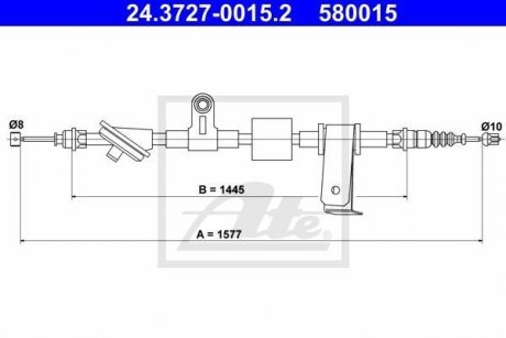 Трос ручного тормоза ATE 24372700152