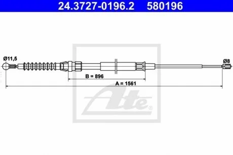 Гальмівний трос ATE 24.3727-0196.2