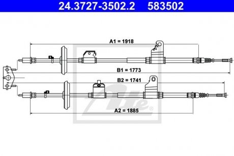 Гальмівний трос ATE 24372735022