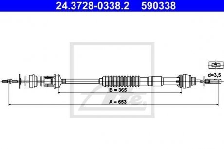 Трос сцепления ATE 24372803382