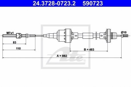 Трос сцепления ATE 24372807232