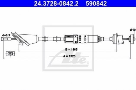 Трос сцепления ATE 24372808422