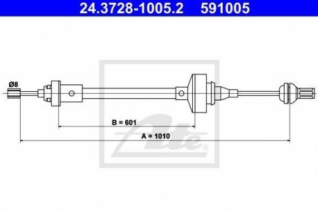 Трос сцепления ATE 24372810052