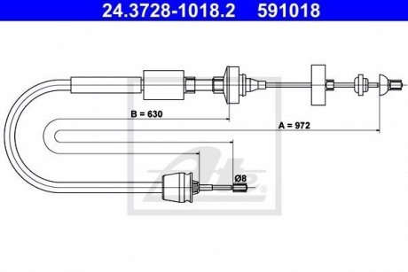 Трос зчеплення ATE 24372810182 (фото 1)