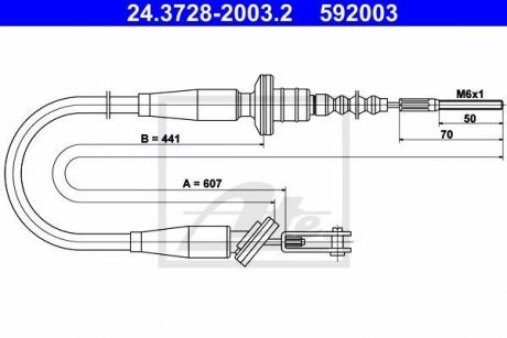 Трос зчеплення ATE 24372820032