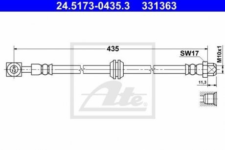 Шлангопровод ATE 24.5173-0435.3 (фото 1)