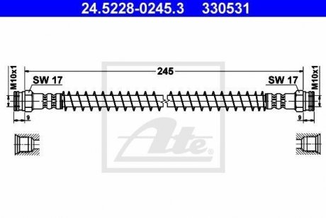 Тормозной шланг ATE 24522802453