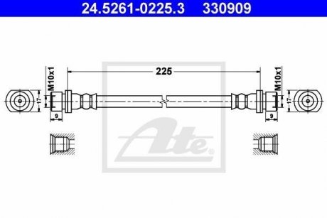 Тормозной шланг ATE 24526102253