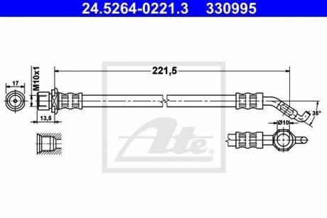 Тормозной шланг ATE 24526402213