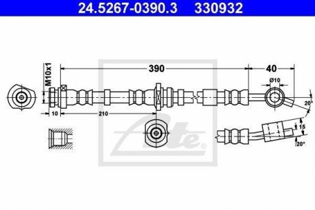 Тормозной шланг ATE 24.5267-0390.3