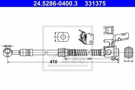 Шланг тормозной ATE 24528604003