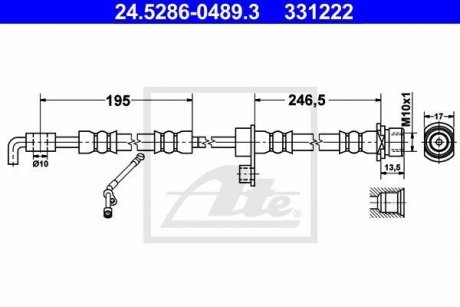 Шланг тормозной ATE 24528604893