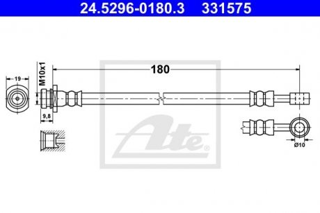 PRZEWУD HAM 24.5296-0180.3 SUZUKI SWIFT IV 1.2 10-, 1.3DDIS 10- ATE 24529601803