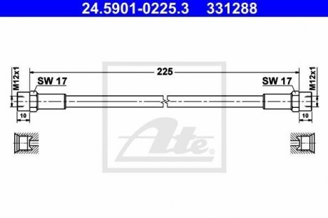 Шланг сцепления ATE 24590102253