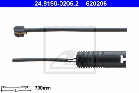 Сигнализатор, износ тормозных колодок ATE 24819002062