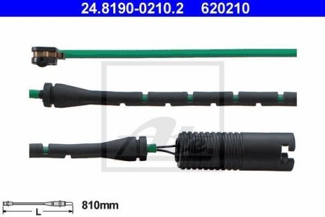Датчик зносу гальмівних колодок ATE 24819002102 (фото 1)