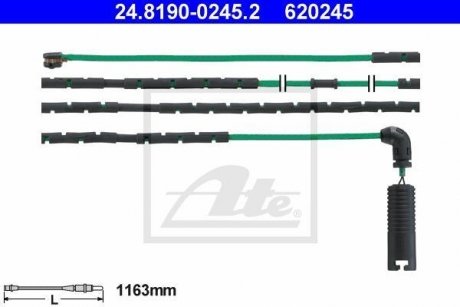 Сигнализатор, износ тормозных колодок ATE 24.8190-0245.2