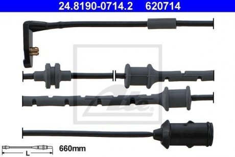 Сигнализатор, износ тормозных колодок ATE 24819007142 (фото 1)