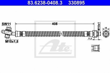 Тормозной шланг ATE 83.6238-0408.3