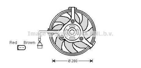 Вентилятор, охлаждение двигателя AVA COOLING AI7510 (фото 1)