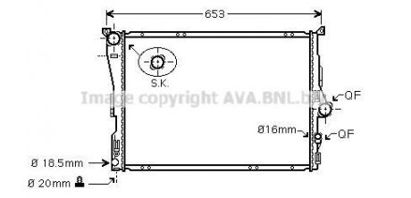 Радіатор охолодження двигуна AVA COOLING BW2343 (фото 1)