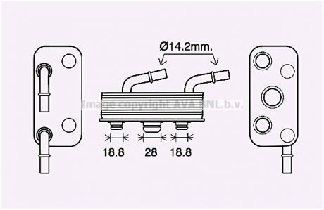 Радиатор масляный КПП BMW 3 E46 (98-) AVA AVA COOLING BW3559 (фото 1)