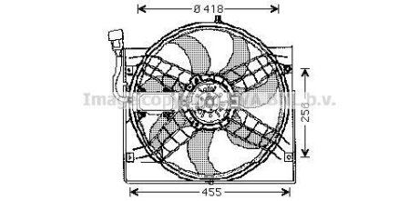 Вентилятор, охлаждение двигателя AVA COOLING BW7525