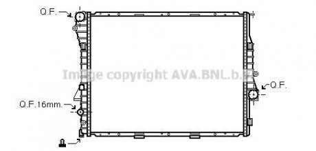 Радиатор охлаждения двигателя BMW X5e53 AT 3,0d 3,0i 4,4i 00>03 AVA COOLING BWA2275